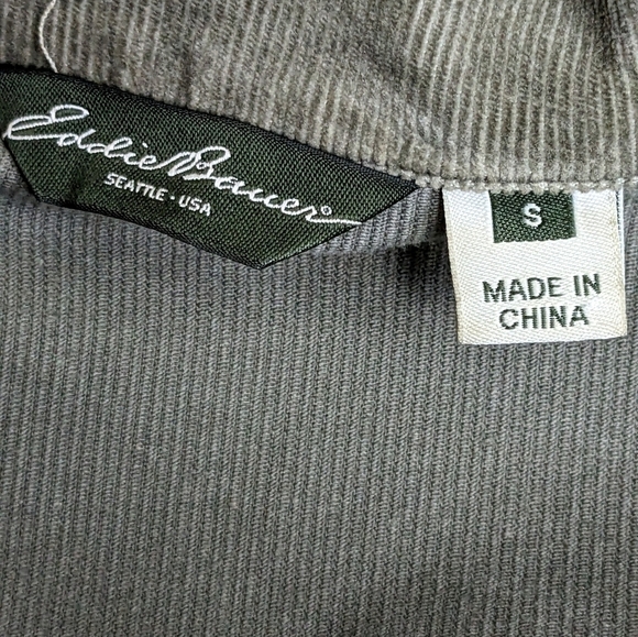 Eddie Bauer olive green corduroy jacket Size Small GUC - Picture 3 of 4